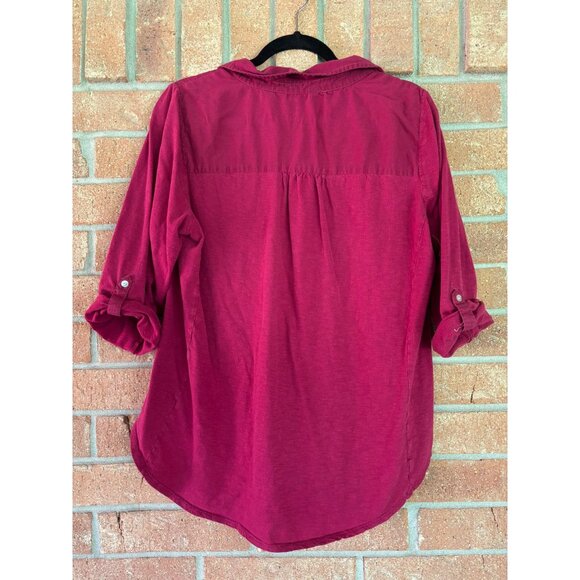 Great Northwest Indigo Embroidered Hot Pink Button-Down Shirt L - Picture 10 of 11